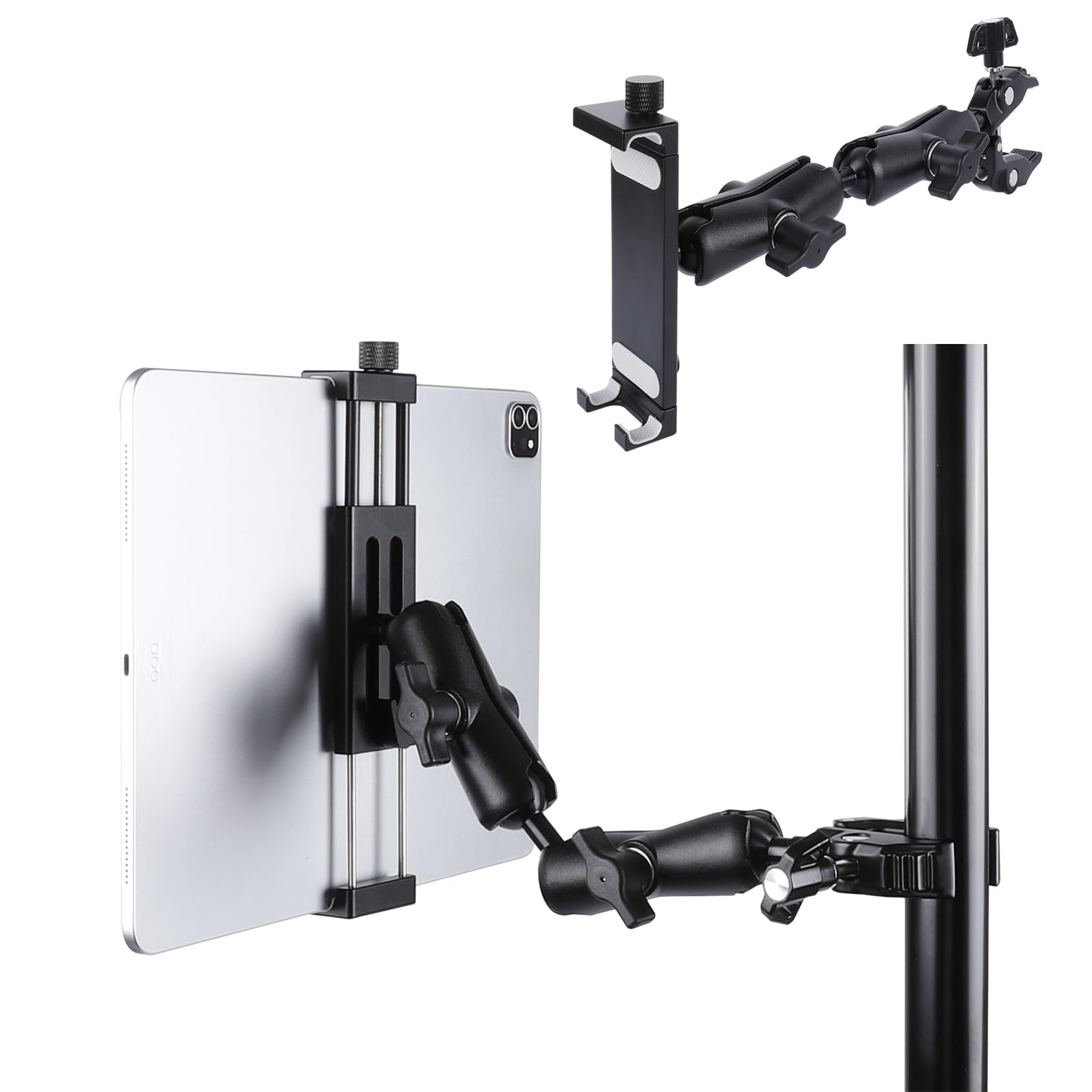 Amazon.com: Aluminum Dual Arm Tablet Mount with Super Clamp for